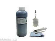 500ml Black refill ink for all HP Canon Lexmark Dell inkjet printers + cleaner