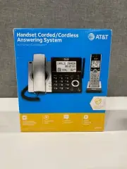 AT&T CL84107 DECT 6.0 Expandable Corded/Cordless Phone with Smart Call Blocker
