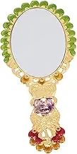 Vintage Peafowl Handheld Makeup Mirror Portable Retro Style Compact Mirror for Women Friends Family and Co Workers for Travel and Everyday Use