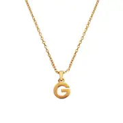 Culturesse 50cm Initial G Pendant 24K Gold Plated Necklace Fashion Jewellery