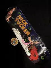 RARE SIGNED Nick Tucker Primitive Roger Rabbit Drooling Wolf Skateboard Deck