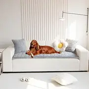 Mitid Sofa Cover Fuzzy Couch Cover for Pet, Couch Cover for Dogs Washable Non-Slip Sofa Slipcover Cushion Couch Protector Pets Friendly Mat Bed Couch Cover