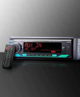 DS18 SDX-P100 Single Din Car Stereo Receiver Built-in DSP EQ Bluetooth Sub Out