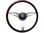 1965-67 Ford Mustang Shelby Espresso Wood 9-Bolt Steering Wheel Kit, CS Shelby (for: Ford)