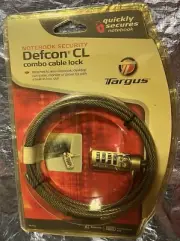 Targus Defcon CL Laptop Notebook Security Combination Lock & Cable PA410U New