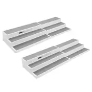 2x Boxsweden 3-Tier 66.5cm Extendable Shelf Kitchen/Pantry Rack Organiser Asst
