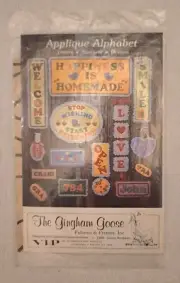 The Gingham Goose Applique Alphabet Letters Numbers Patterns NEW