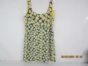 Diane Von Furstenburg Women's 90's Shift Yellow Poppy Mini Dress 14