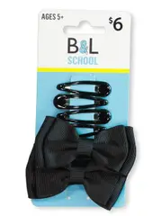 School Bow Tie And Clip Set