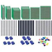 92Pcs Double-sided PCB Board Single Row Pin Single Row Female Terminal Kit Printed Circuit Boards Part Electronic Compon
