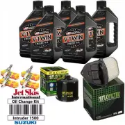 Oil Change Tune Up Kit 10W40 5 Quarts Filter Spark Plug for Suzuki Intruder 1500