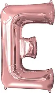 Anagram SuperShape Letter E L34 Foil Balloon, 86 cm Length, Rose Gold