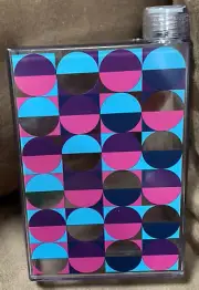 DRINK FLASK BOOK PINK/PURPLE/TURQ 7” x 4.5” x 1 1/8” SUPER COOL!!