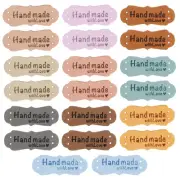 20pcs Handmade PU Leather Label with Love Sew Tag Embellishment