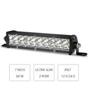7inch Slim Dual Row LED Work Light Bar Combo Spot Flood Offroad Truck ATV SUV US