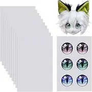 ourkiss Fursuit Eye Plastic Mesh 0.5mm Waterproof Printable PVC Plastic Mesh Canvas Sheets for Furry Costume Roleplay, Fursuits, Sculpting, Props, Handicrafts, Home Decor 10pc (11.81x7.87“, White)