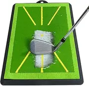 Golf Hitting Mat, Golf Practice Mat - Golf Mat Artificial Grass Pass Feedback, Portable Golf Practice Mat with Anti-Slip Heavy Duty Replaceable Base for Detection Batting, Hitting Chipping