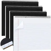 MotiMind 4 Pcs Legal Pad Top Spiral Bound Notebooks 11 x 9.5 Inch Wirebound Notepad 50 Sheets Double Sided Ruled Memo Office Steno Book with Stiff Back Durable Cover for Home Business Office Supply