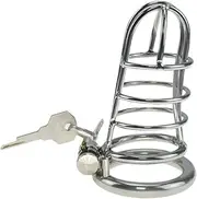 Hollow Bondage Penis Cage Cock Ring Metal Chastity Cage Chastity Device Male Masturbation Anti-Erection Chastity Lock Cage Sex Toys