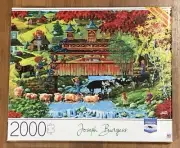 Jigsaw Puzzle Joseph Burgess 2000 Piece Washday Bridge Poster 32” X 24” MB NEW