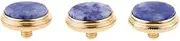 Jiayouy Gold Dark Blue Shell Inlay Trumpet Finger Buttons for Trumpet Accessory Replacement 3 Pcs
