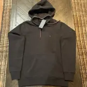 Tommy Hilfiger Men’s Black Pullover Active Hoodie With Turtleneck Active XS