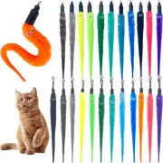 24 Pcs Cat Worm Toy Refills Cat Wand Attachments for Indoor Cat Play Exercise