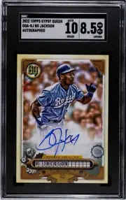 Bo Jackson LOT 2022 Topps Gypsy Queen Auto SGC 8.5, AUTO GRADE SGC 10 + 3 CARDS
