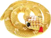 Abaodam Realistic Plush Snake Cat Interactive Chewing Plush for Indoor Cats Durable Lifelike Design with Sound Feature Engaging Play for Cats for Boredom Relief
