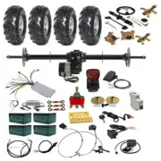 1020mm Rear Axle kit Differential Motor 8" Wheels Front Steering Go kart Cart