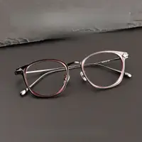 在飛比找蝦皮商城精選優惠-純鈦眼鏡框日本taylor同款JUX復古橢圓框可配眼鏡批發