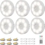 6 Pack under Cabinet Lights [With Remote], 16 Leds Rechargeable Motion Sensor Li