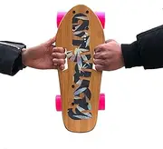 Beginners Skateboards for Kids Mini Cruiser Fish Skateboard for Girls Boys Teens Highway Brush Street,A