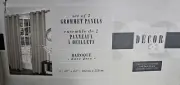 New Decor Grommet Window Panels 40x84 Jacquard Baroque Dove Grey / 2 Sets
