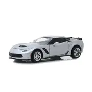 Greenlight Licensed 1:24 Scale Chevrolet Corvette Z06 Coupe 2019 Diecast Model Car Silver