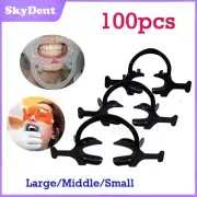 100pcs Dental Mouth Opener Intraoral Cheek Retractor C-Shape w Handle Wing S/M/L
