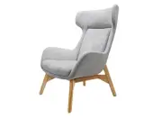 Rapidline Calypso Wing Back Chair Lounge Visitors Seating Light Grey Fabric CALY