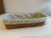 Bread Basket Liner from Longaberger Lattice Leaf Fabric
