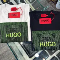 在飛比找蝦皮購物優惠-高雄凡賽斯歐洲精品 HUGO BOSS BOSS 綠色條紋老