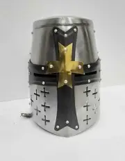 Medieval Knight Templar Helmet Crusader Costume Armor Helmet Collectible Gift