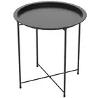 Side Table Metal Small Round Accent Table Collapsible Portable End Table Paqlh