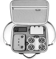 Cochanvie Protective Carrying Case for DJI Neo Fly More Combo - Portable Bag Compatible with DJI Neo, RC - N3/N2 Remote Controller, Intelligent Flight Battery & Charging Hub (Combo Case - Grey)
