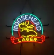 Moosehead Lager 20"x16" Neon Sign Lamp Light Decor Artwork Room Beer Glass EY