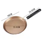 Efficient Non Coated Crepe Pan 18cm Compatible with Gas and Induction Cookers
