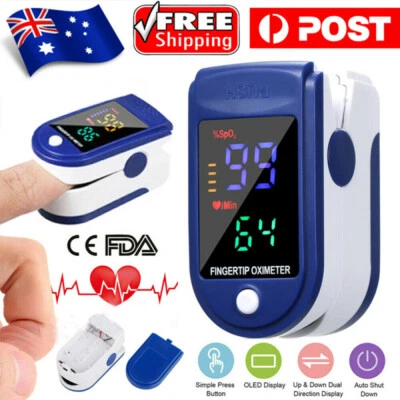 Professional Finger Pulse Oximeter Blood Oxygen Saturation Monitor Heart Rate FU