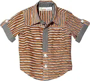 [Masala] Kid's Neat Shirt, Orange, 4 Year US, Orange, 4
