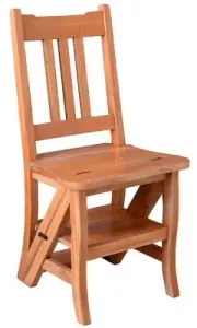 Step Stool Ladder Chair Solid Wood Library Chair Chair Ladder Household Ladder