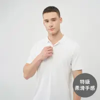 在飛比找Yahoo奇摩購物中心優惠-GIORDANO 男裝奢華棉POLO衫 - 19 標誌白