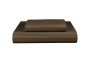 Single Chocolate 1000TC Microfibre 1cm Stripe Quilt Cover Set