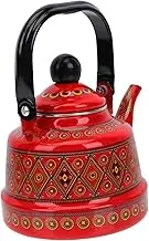 Ipetboom Creative Enamel Tea Pot Geometric Shaped Kettle for Efficient Water Heating Stovetop Safe Portable Design for Home Outdoor Use Easy to Clean Store